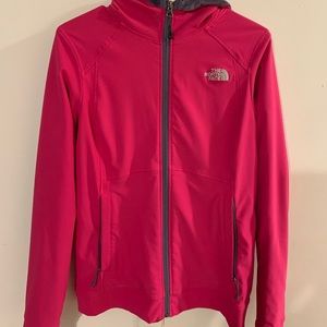 North face furry fleece lined jacket